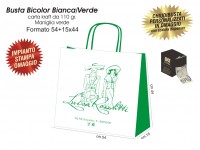 BUSTE IN CARTA BICOLOR BIANCA/VERDE  